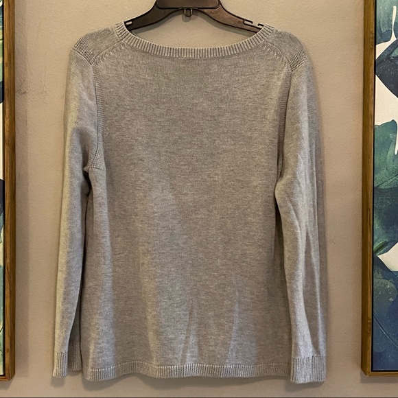 Talbots Pearl Gray Sweater Medium Excellent Condition - Picture 4 of 8